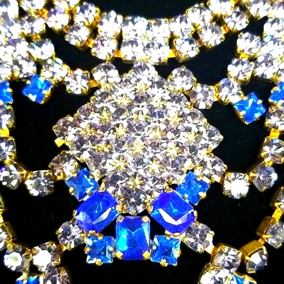 Repurposed Vintage Czech Glass Crystal Necklace - Picture 7 of 16